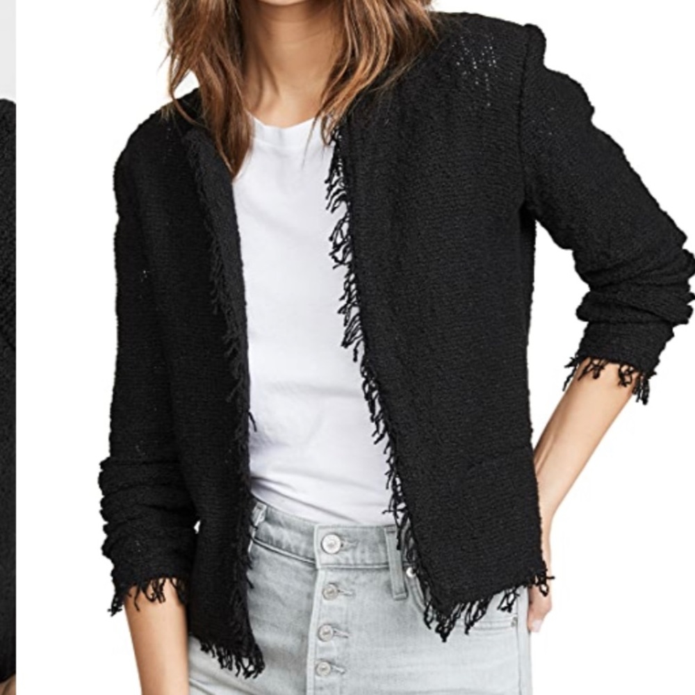 IRO fringe sweater jacket